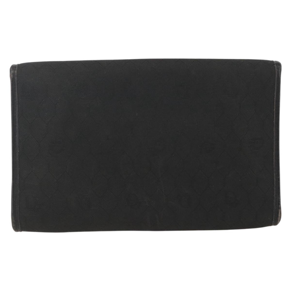 Christian Dior Vintage Honeycomb chain Canvas, BLACK, CANVAS, Clutche & pouche