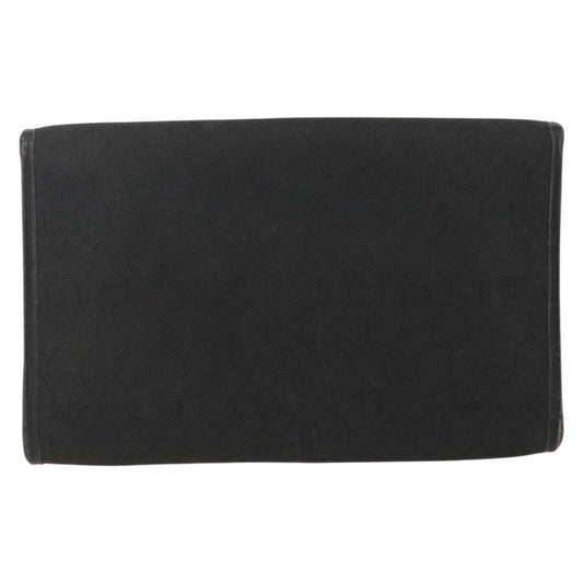 Christian Dior Vintage Honeycomb chain Canvas, BLACK, CANVAS, Clutche & pouche