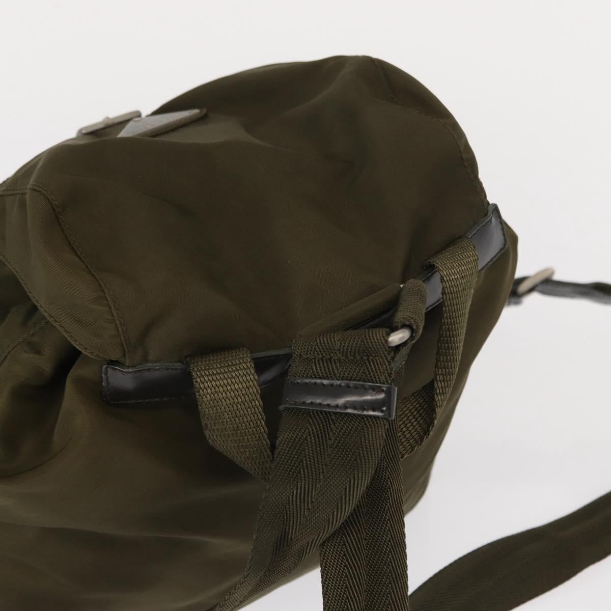 Prada Double Front Pocket Backpack Tessuto, KHAKI, NYLON, Backpack