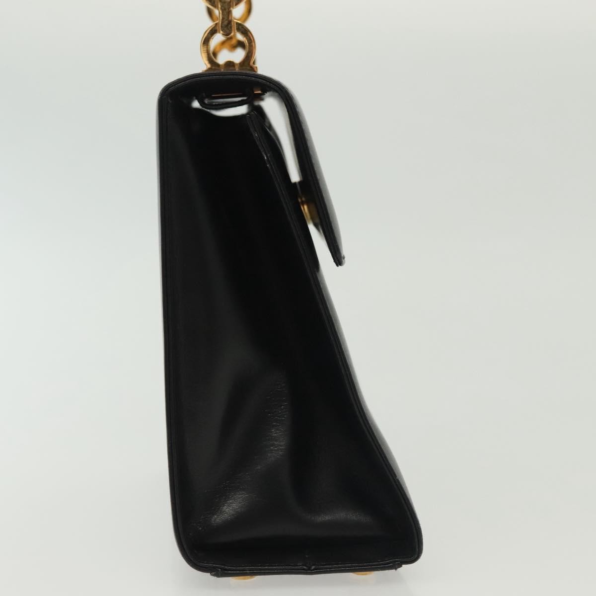 Salvatore Ferragamo Vintage Gancini Convertible Top Handle Bag Leather, BLACK, LEATHER, Handbag