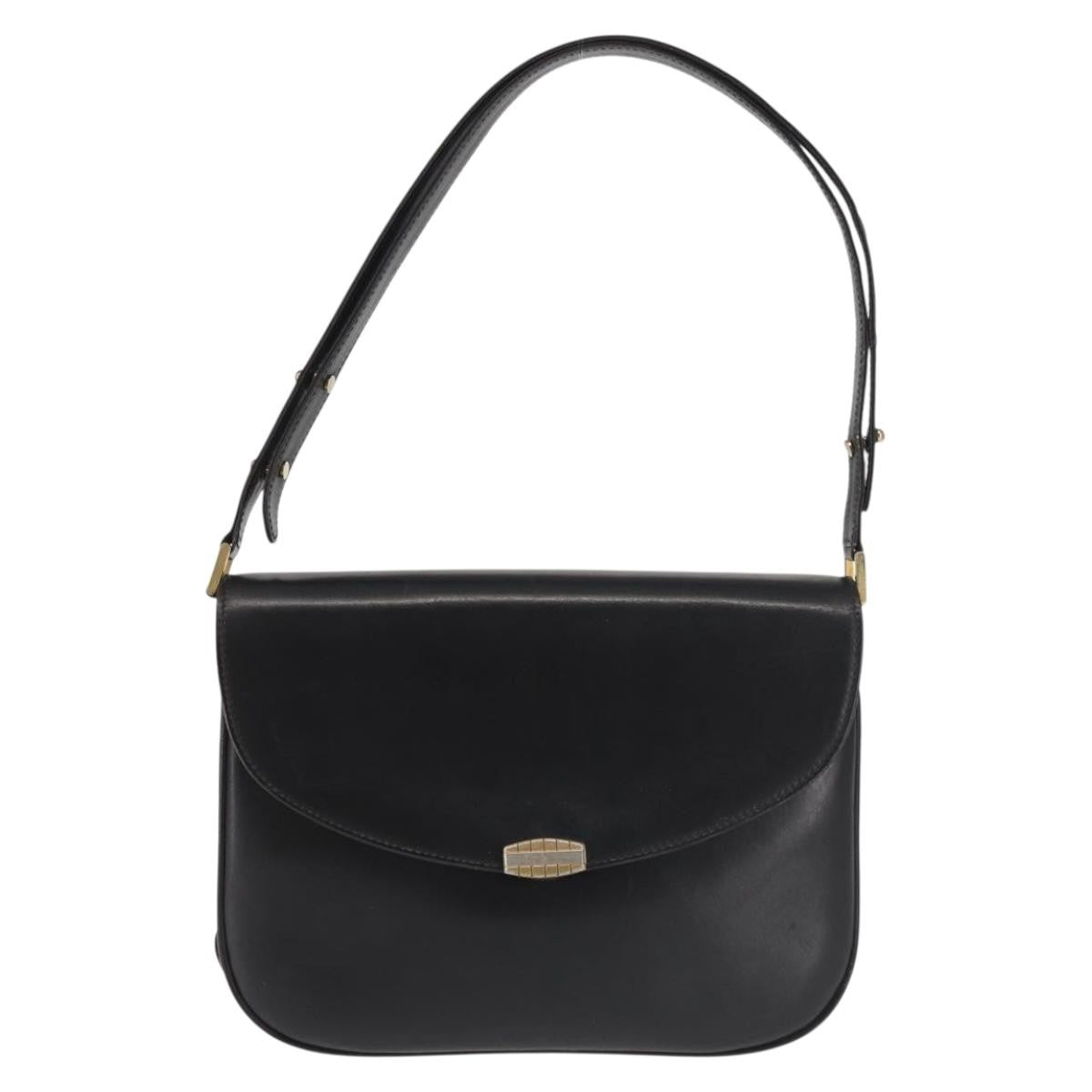 Bally Vintage Shoulder Bag Leather, BLACK, LEATHER, Shoulder bag