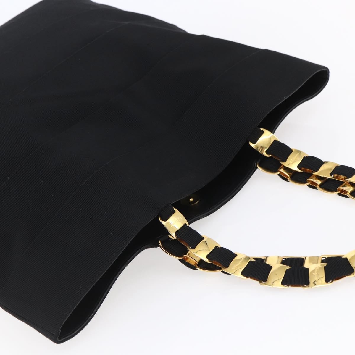 Salvatore Ferragamo Vala tote Canvas, BLACK, CANVAS, Tote bag