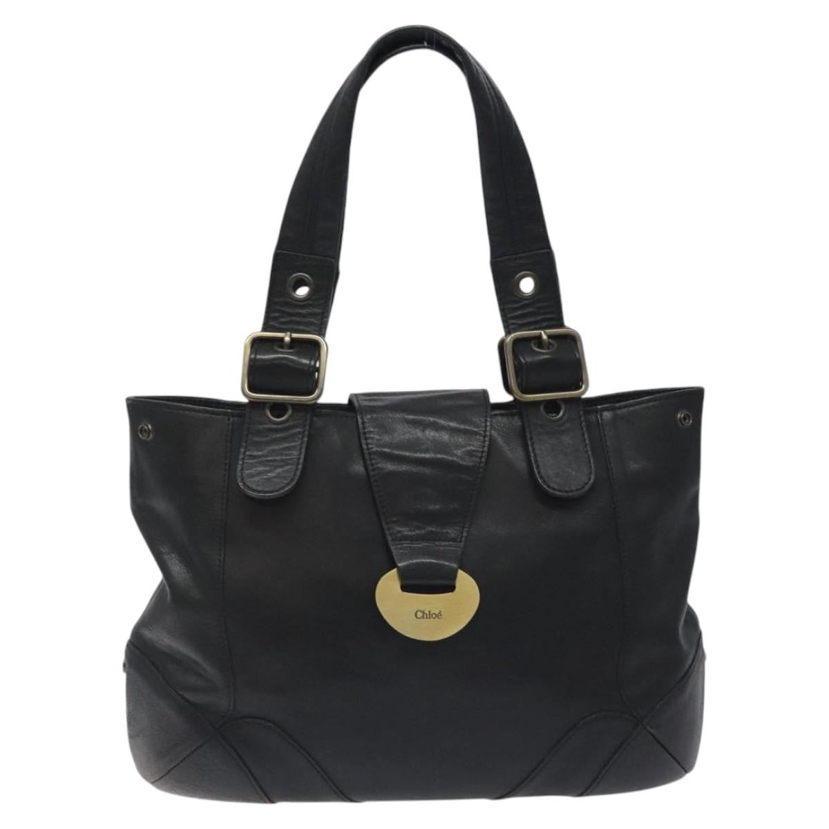 Chloe Vintage Tote bag Leather, BLACK, LEATHER, Tote bag