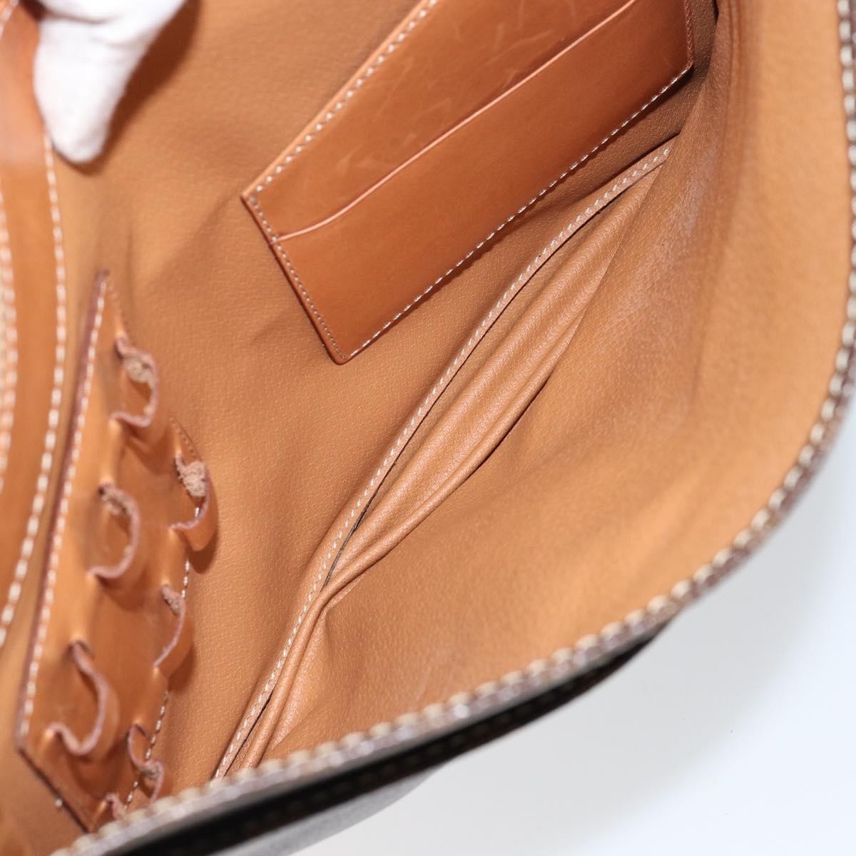 Celine Macadam Pochette Canvas and Leather, BROWN, CANVAS, Clutche & pouche