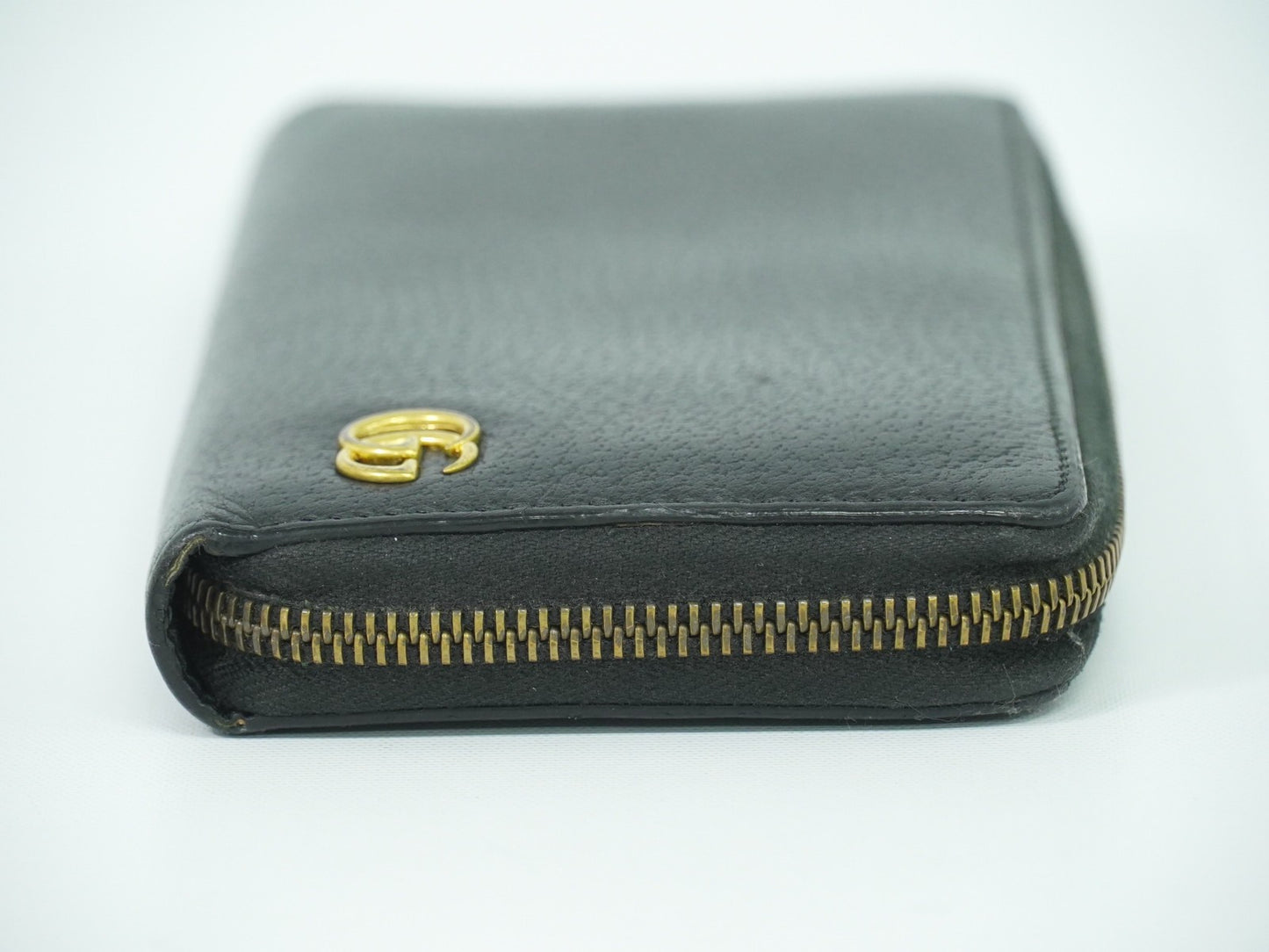 Gucci GG Marmont Zip Around Wallet Leather, BLACK, LEATHER, Wallets