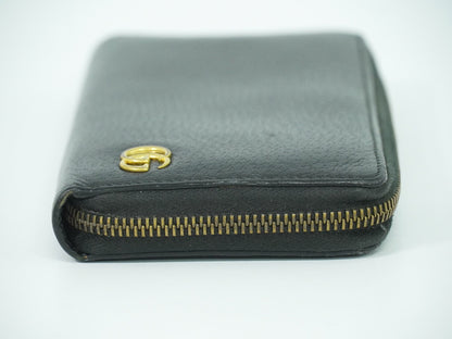 Gucci GG Marmont Zip Around Wallet Leather, BLACK, LEATHER, Wallets