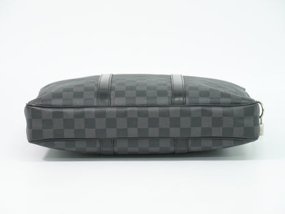 Louis Vuitton Porte-Documents Voyage Briefcase Damier Graphite, Gray, Canvas, Briefcase