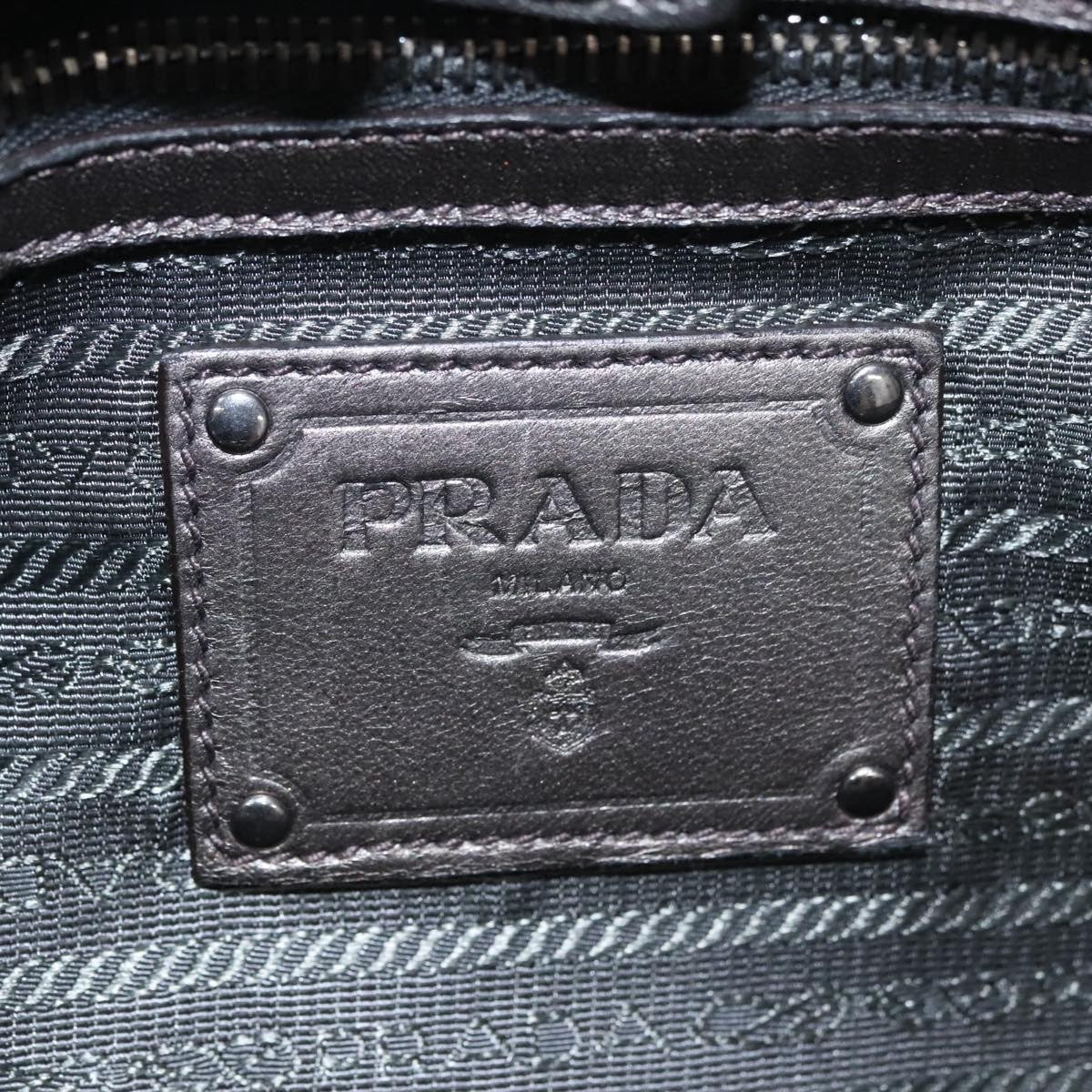 Prada Waves Chain Tote Leather and Tessuto, SILVER, LEATHER, Tote bag