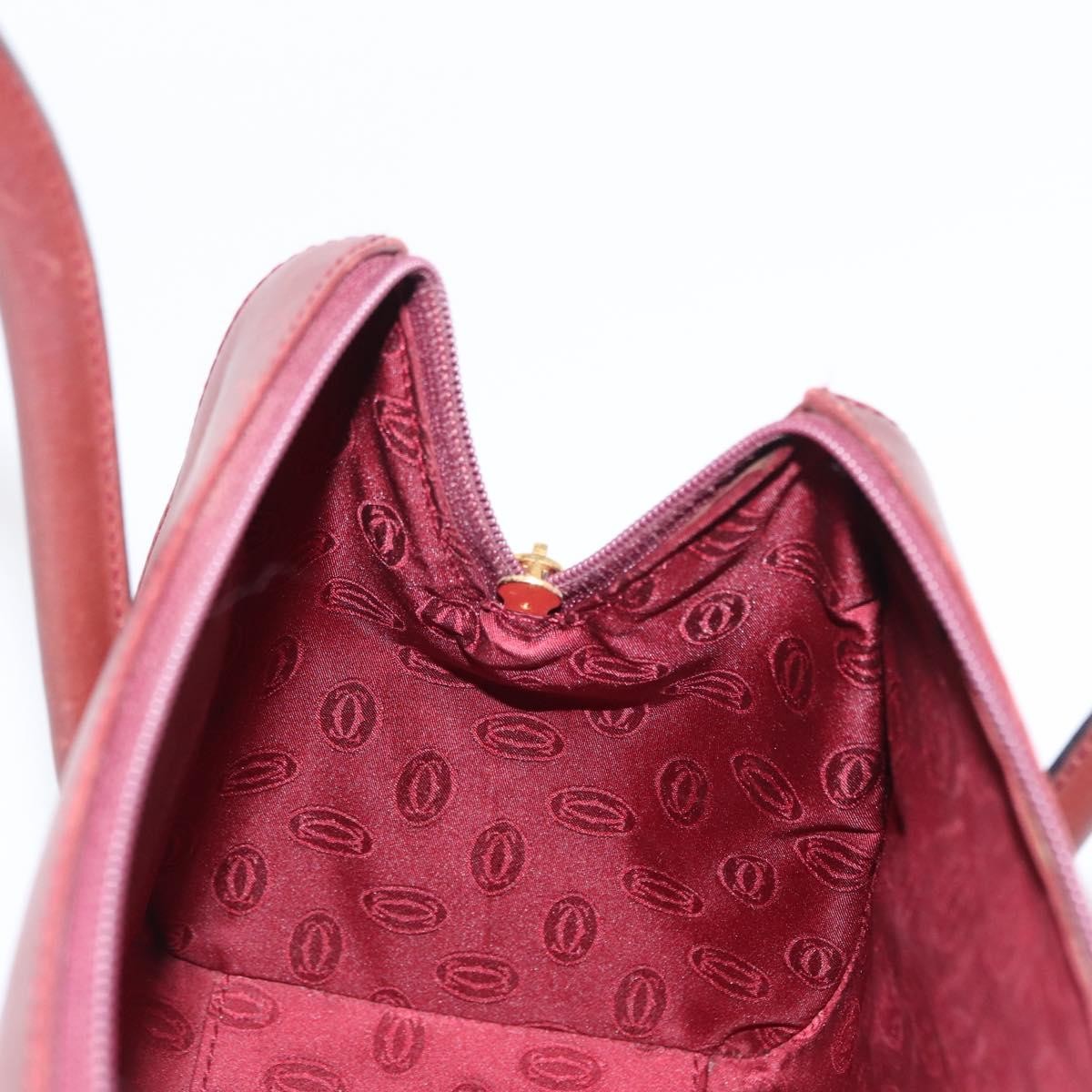 cartier Must De Cartier Leather, BURGUNDY, LEATHER, Handbag