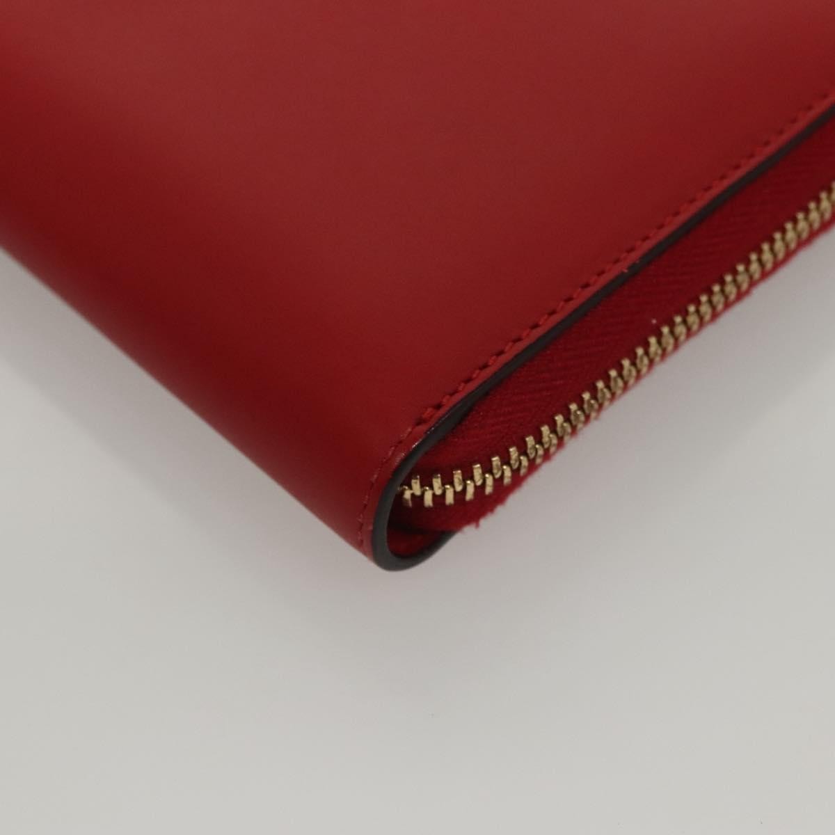 Gucci Bamboo Tassel Zip Organizer Wallet Leather, RED, LEATHER, Wallets