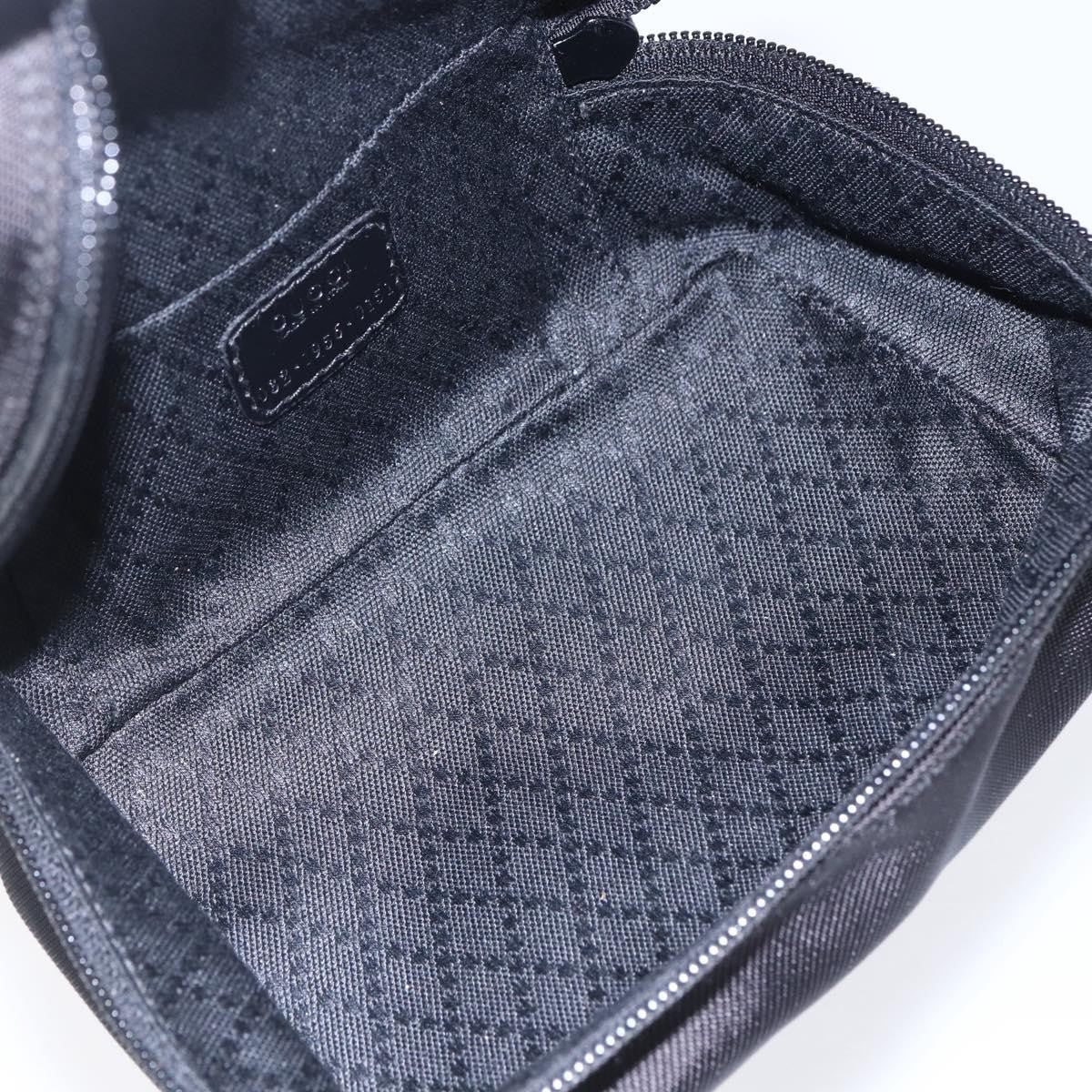 Gucci Vintage Bamboo Vanity Case Nylon, Black, Nylon, Handbag