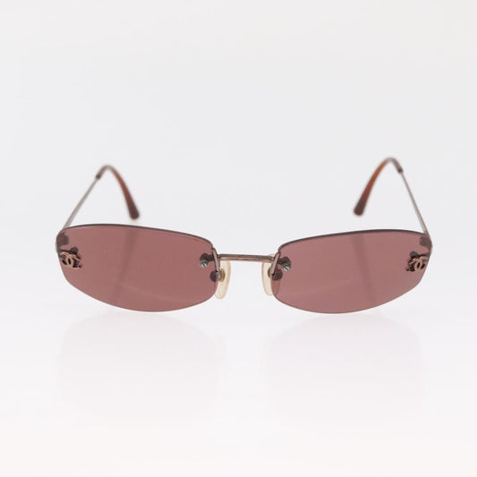 Chanel Logo CC Sunglasses Metal, BROWN, METAL, Sunglasse