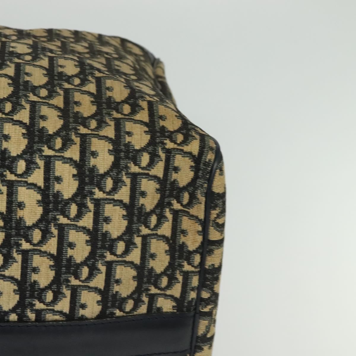 Christian Dior Vintage Trotter Boston Bag Diorissimo Canvas, NAVY, CANVAS, Travel bag