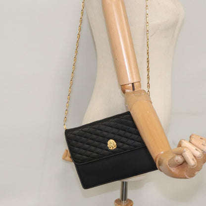 Celine Chain Shoulder Bag Leather, BLACK, LEATHER, Shoulder bag