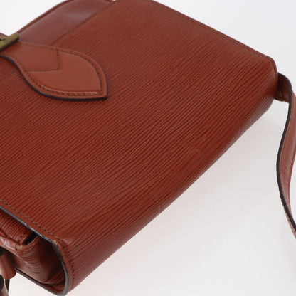 Louis Vuitton Cartouchiere Handbag Epi Leather, BROWN, LEATHER, Shoulder bag
