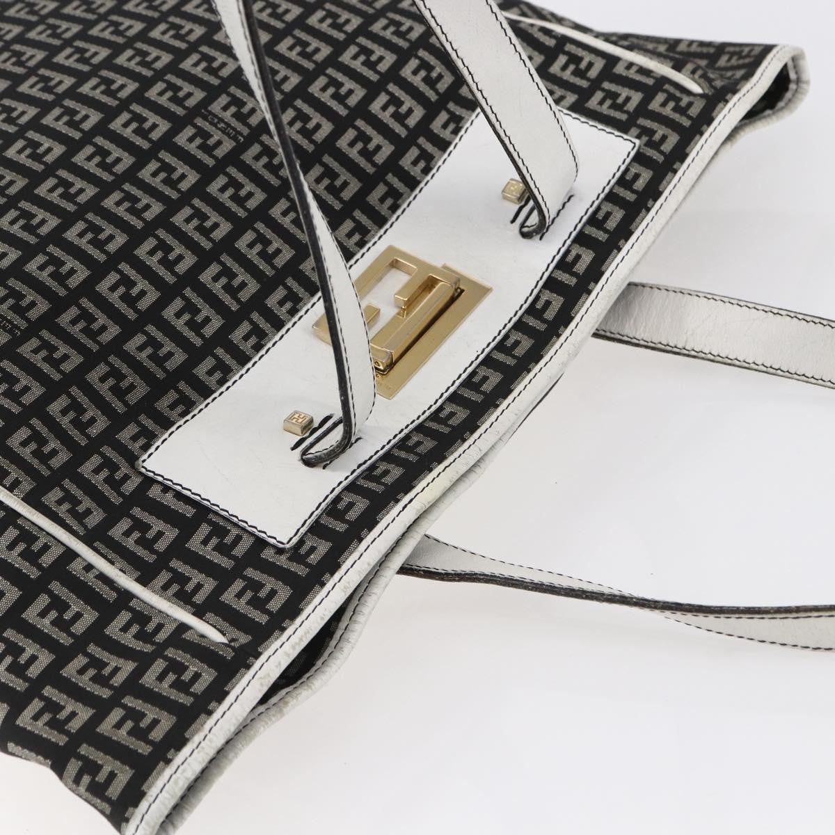 Fendi Zucca Tote bag Canvas, BLACK, CANVAS, Tote bag