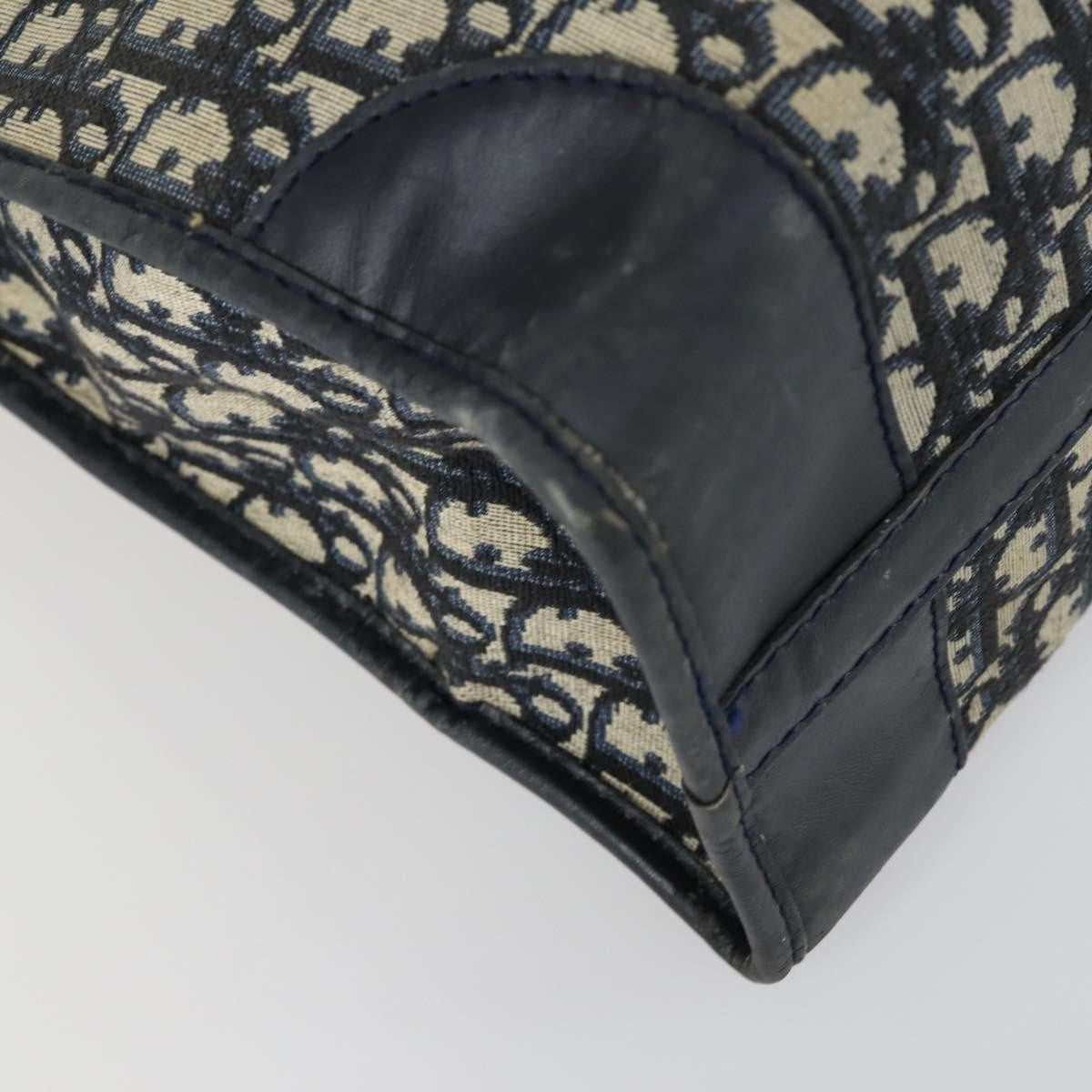 Christian Dior Vintage Trotter Boston Bag Canvas, NAVY, CANVAS, Travel bag