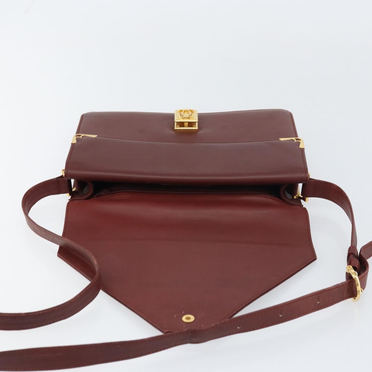 cartier Must de Cartier Shoulder Bag Leather, BURGUNDY, LEATHER, Shoulder bag