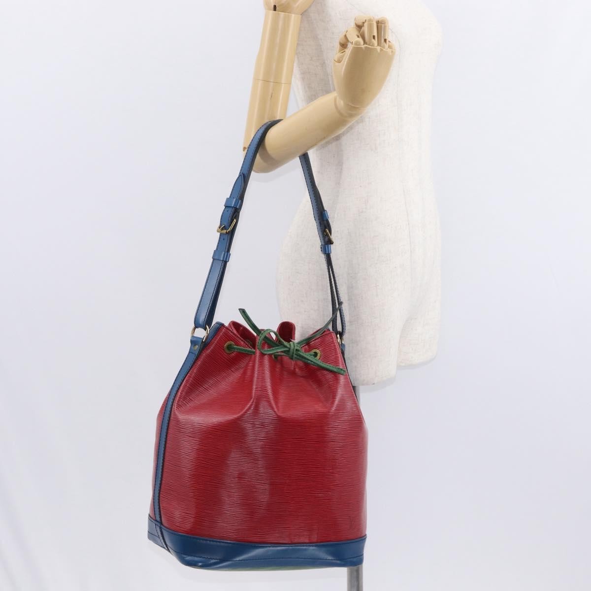 Louis Vuitton Tricolor Noe Handbag Epi Leather, RED, LEATHER, Shoulder bag