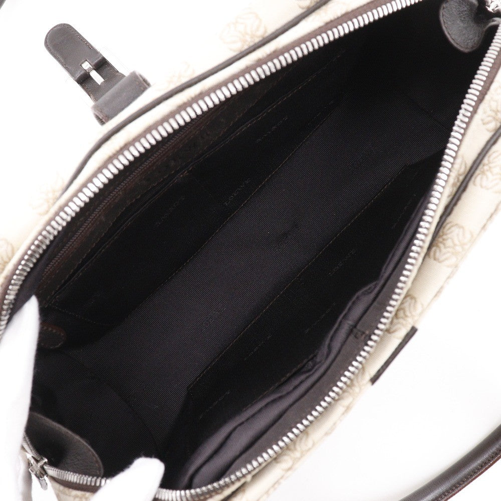Loewe Vintage Anagram Handbag Canvas with Leather, BEIGE, CANVAS, Tote bag