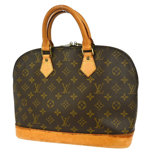 Louis Vuitton Alma Handbag Monogram Canvas, BROWN, CANVAS, Handbag