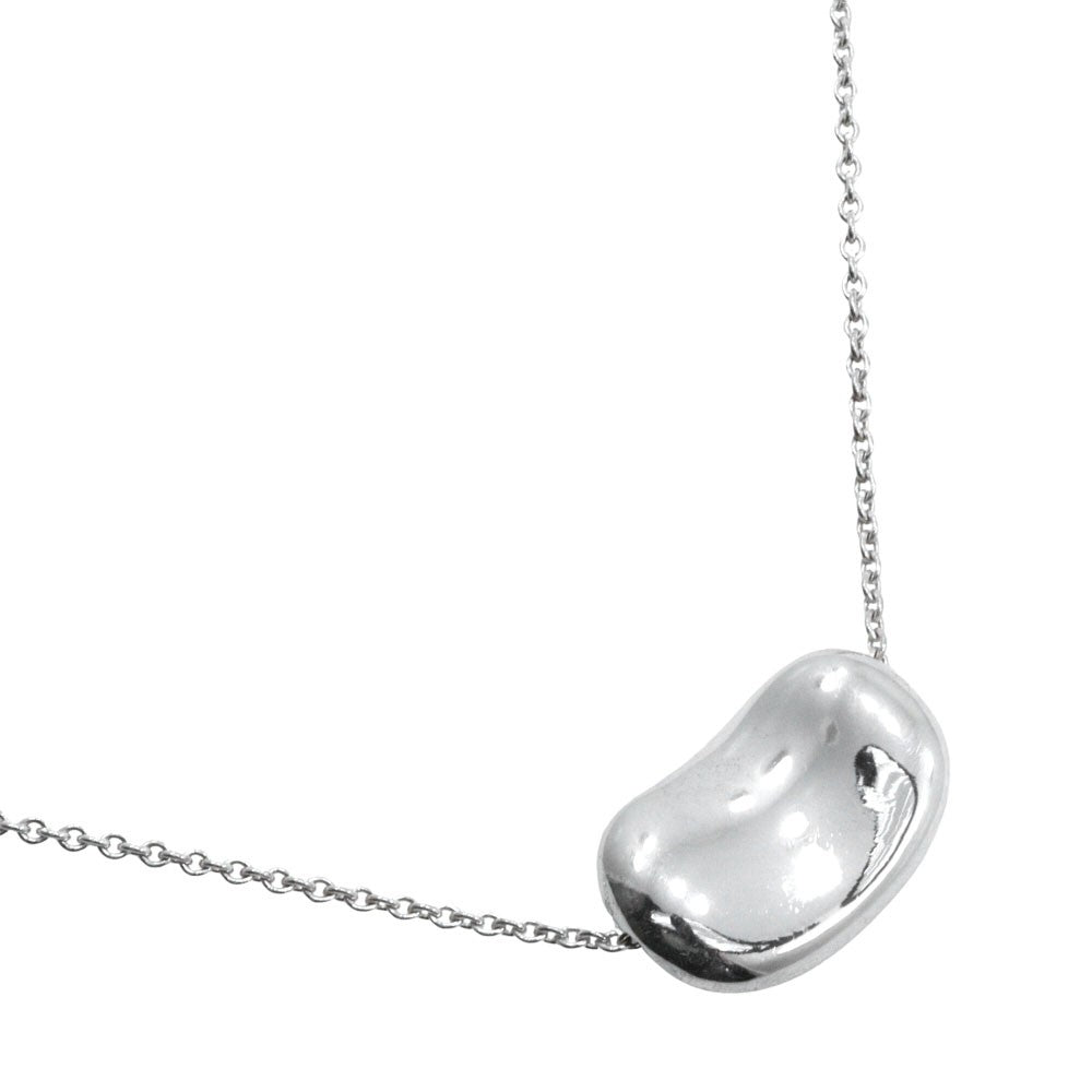Tiffany & Co. Elsa Peretti Bean Pendant Necklace Sterling Silver, SILVER, SILVER, Necklace