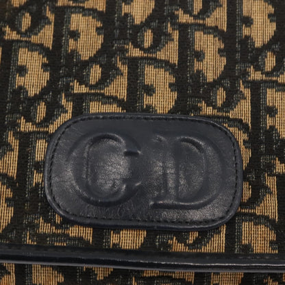 Christian Dior Vintage Trotter Shoulder Bag Canvas, NAVY, CANVAS, Shoulder bag