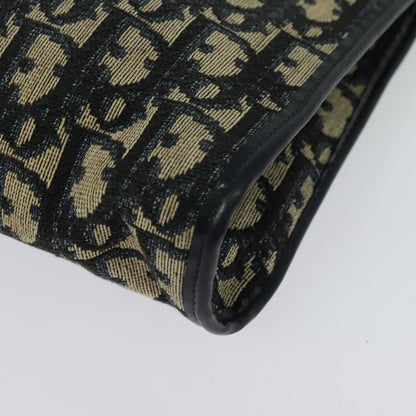 Christian Dior Vintage Trotter Shoulder Bag Canvas, NAVY, CANVAS, Shoulder bag