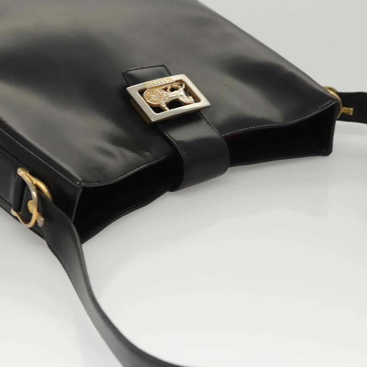 Celine Horse Carriage Shoulder bag Leather, BLACK, LEATHER, Shoulder bag