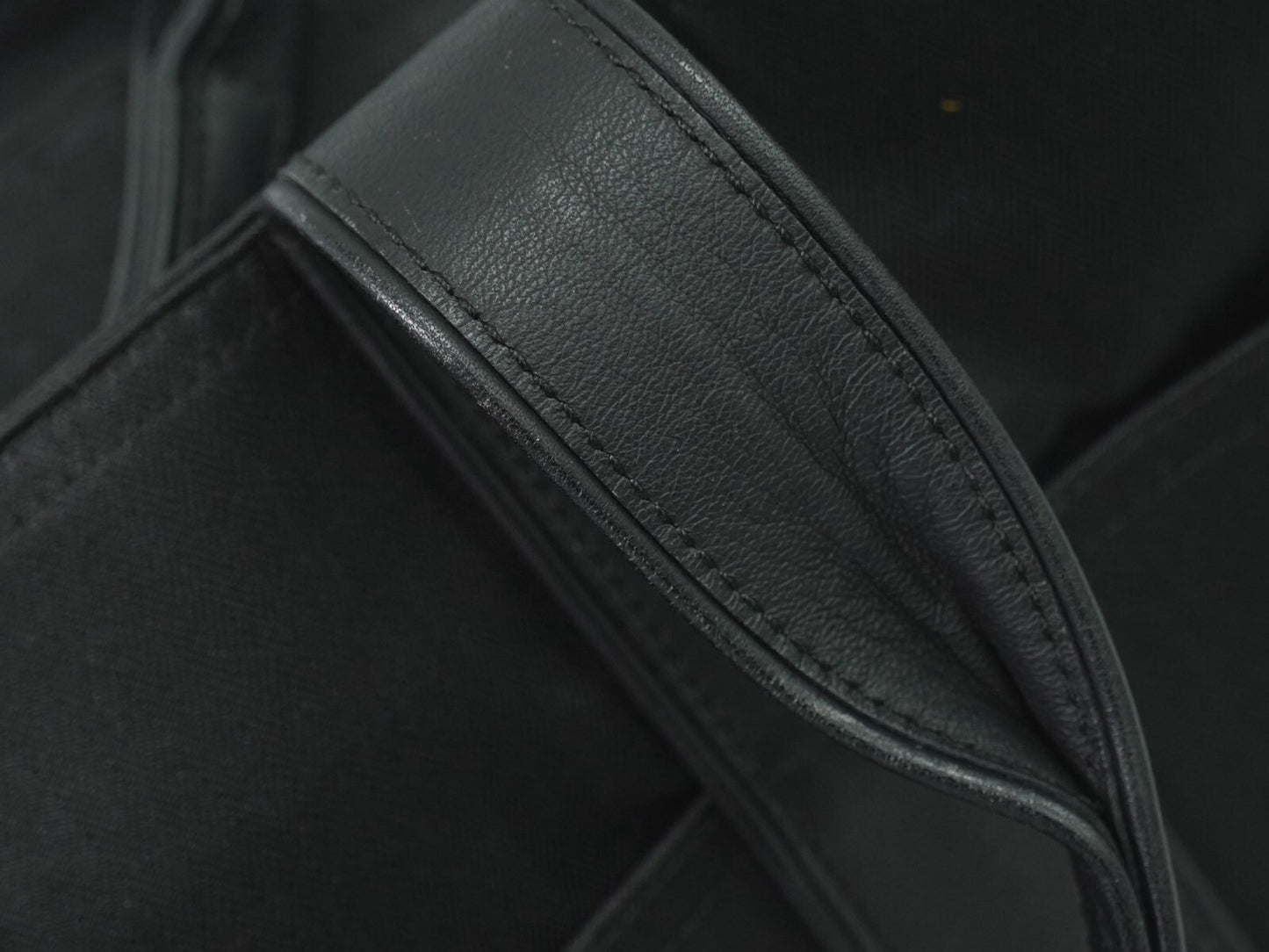 Hermes Acapulco Tote Toile and Leather, BLACK, CANVAS, Tote bag