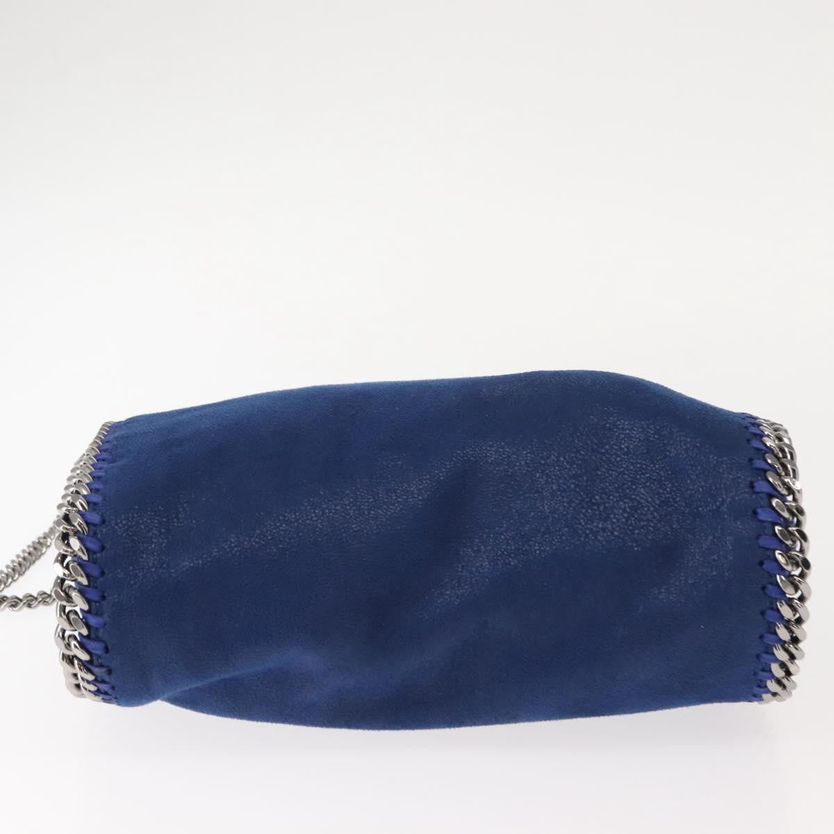 Stella McCartney Falabella Fold Over Crossbody Bag Shaggy Deer, BLUE, POLYESTER, Shoulder bag