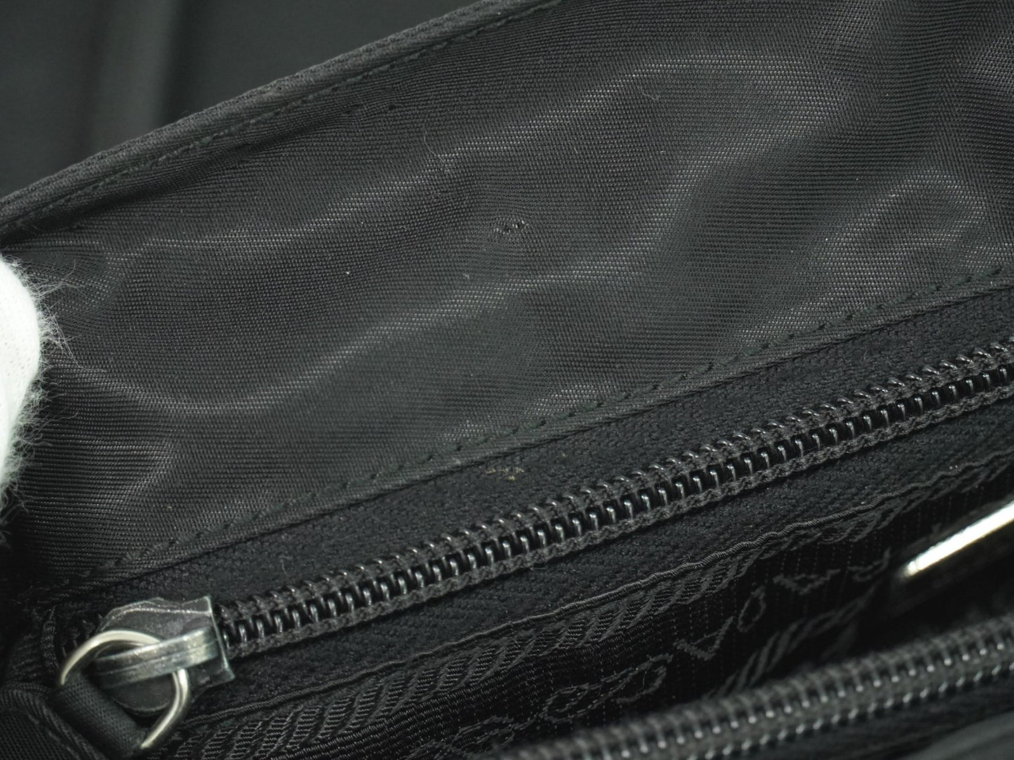 Prada Vintage Tote Tessuto, BLACK, NYLON, Tote bag