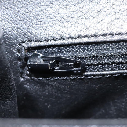 Celine Vintage Circle Logo Crossbody Bag Leather, BLACK, LEATHER, Crossbody bag