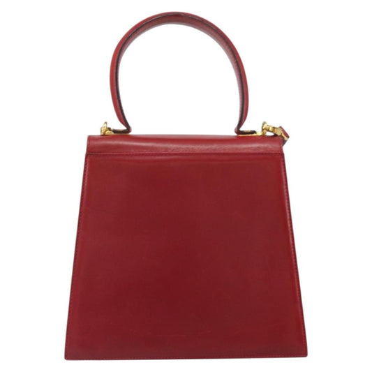 Salvatore Ferragamo Gancini Convertible Top Handle Bag Leather, RED, LEATHER, Handbag