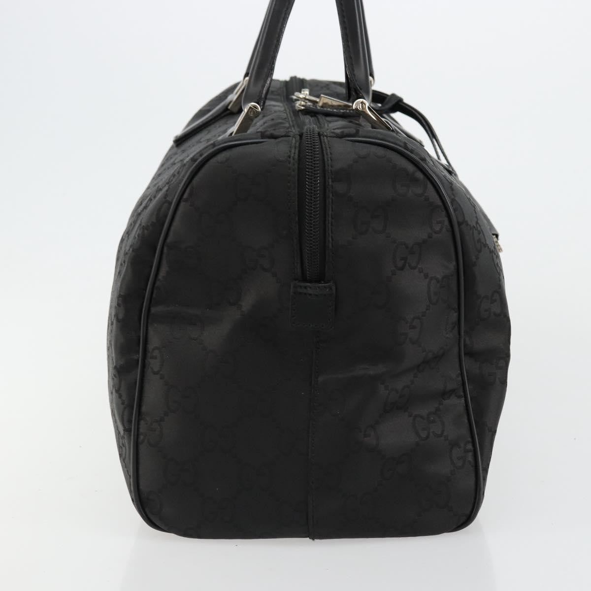 Gucci Duffle Bag Jumbo GG Embossed Leather, Black, PVC, Handbag