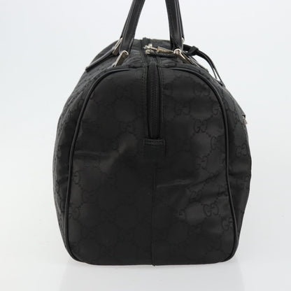 Gucci Duffle Bag Jumbo GG Embossed Leather, Black, PVC, Handbag