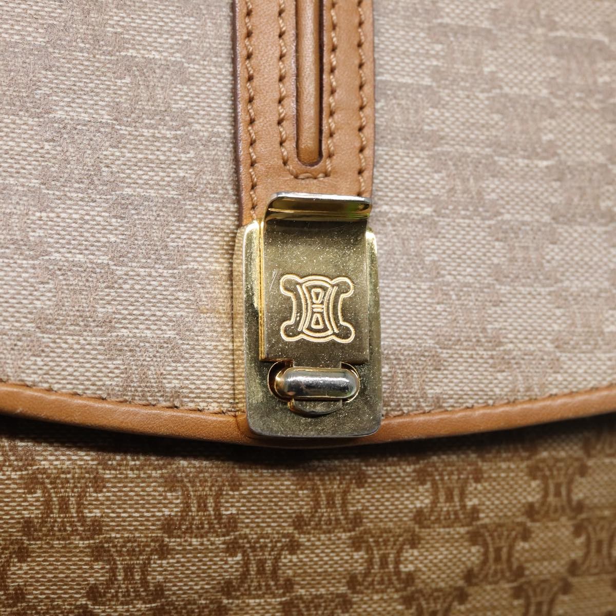 Celine Macadam Shoulder Bag PVC Leather, BEIGE, CANVAS, Shoulder bag