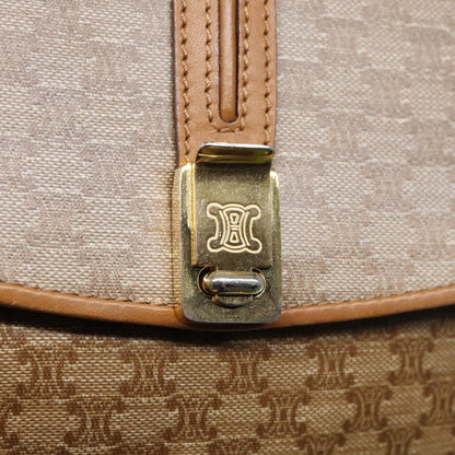 Celine Macadam Shoulder Bag PVC Leather, BEIGE, CANVAS, Shoulder bag