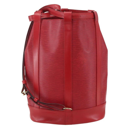 Louis Vuitton Randonnee Backpack Epi Leather, RED, LEATHER, Shoulder bag