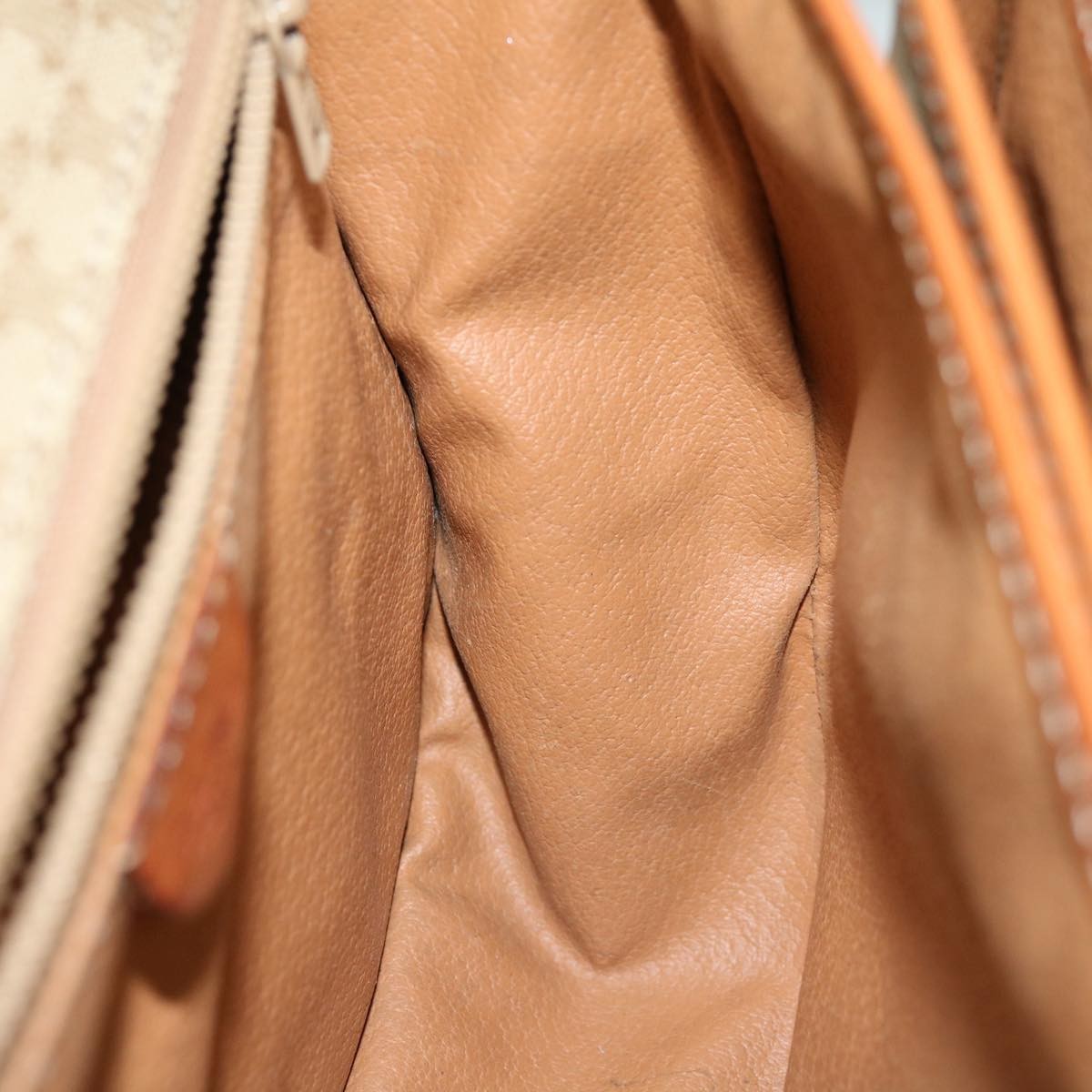 Celine Macadam Shoulder Bag Canvas, BEIGE, CANVAS, Shoulder bag