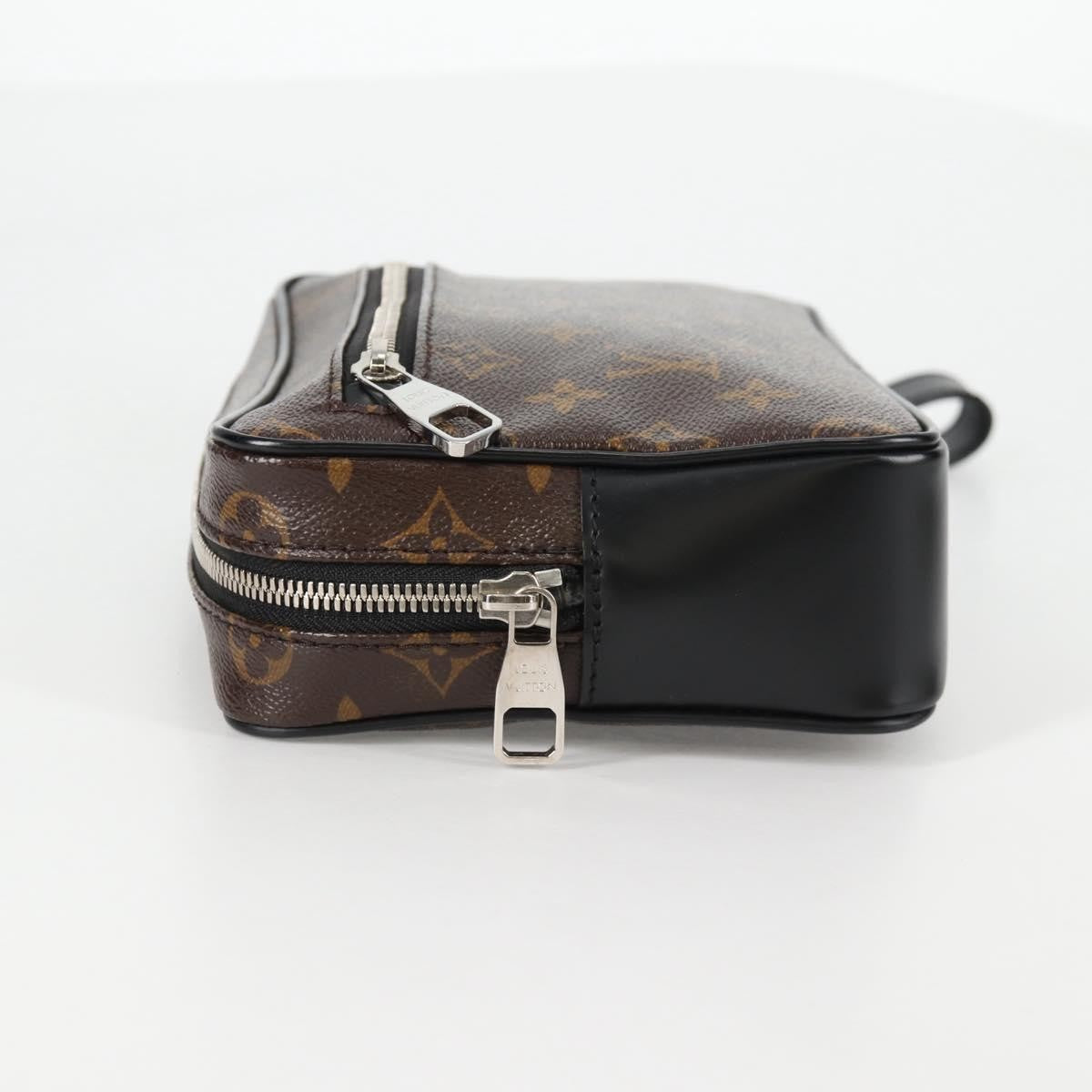 Louis Vuitton Kasai Clutch Macassar Monogram Canvas, BROWN, CANVAS, Clutche & pouche