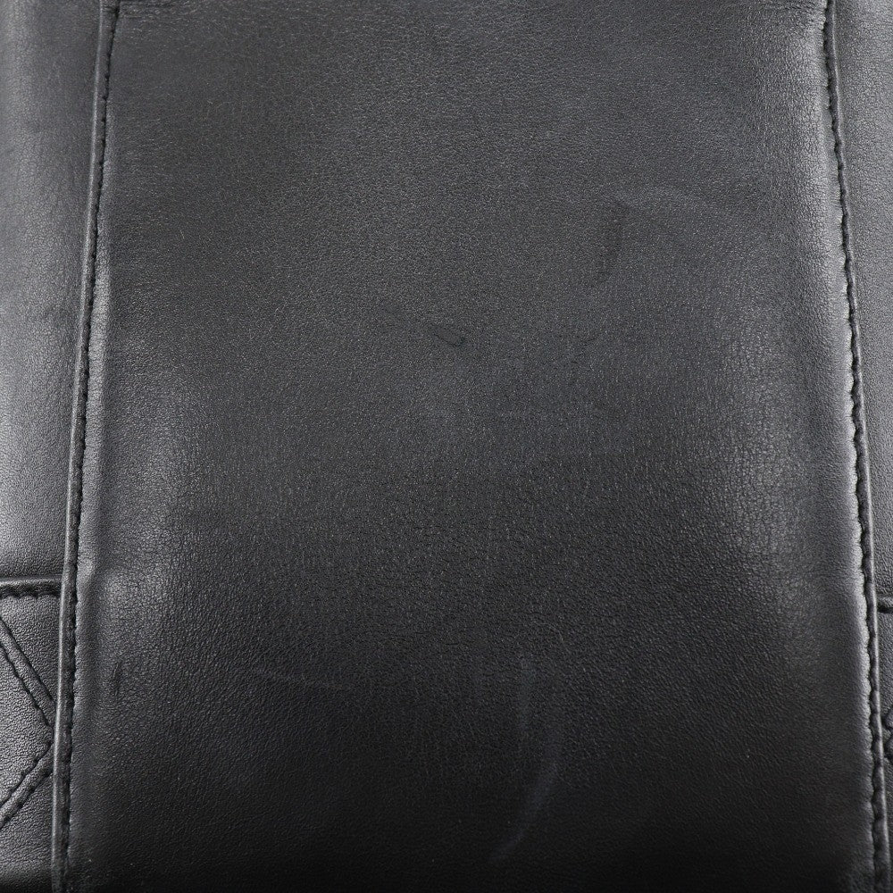 Chanel Vintage Cosmetic Case Leather, BLACK, LEATHER, Clutche & pouche