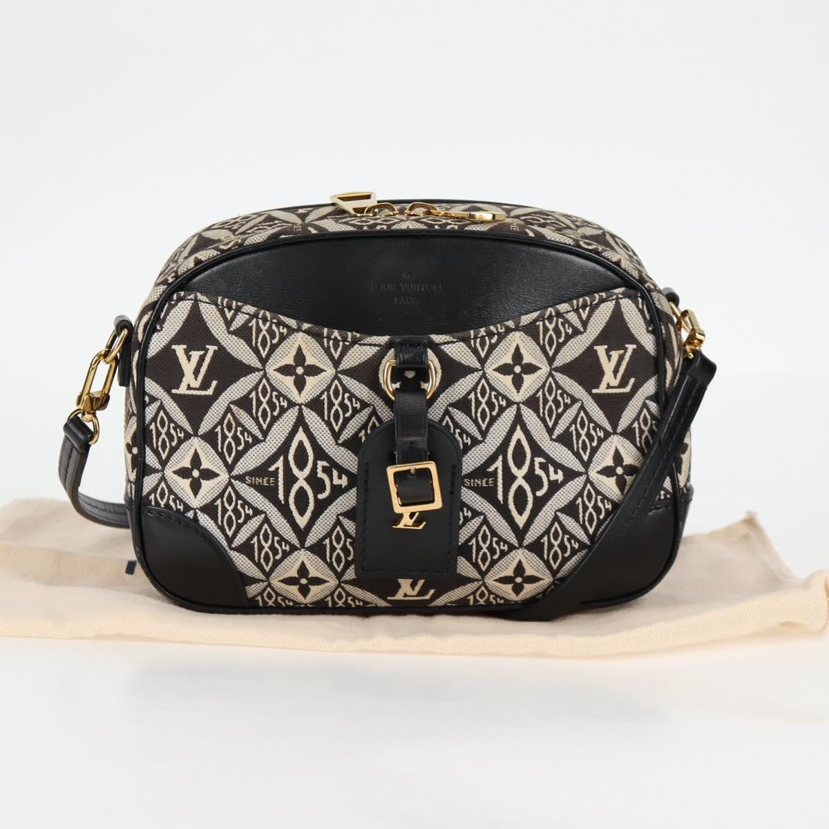 Louis Vuitton Deauville Handbag Limited Edition Since 1854 Monogram Jacquard, BLACK, CANVAS, Handbag