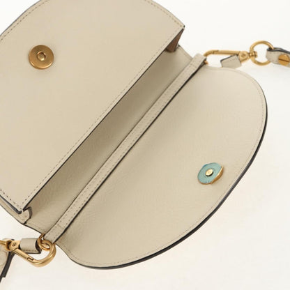 Chloe Nile Minaudière Leather, WHITE, LEATHER, Handbag