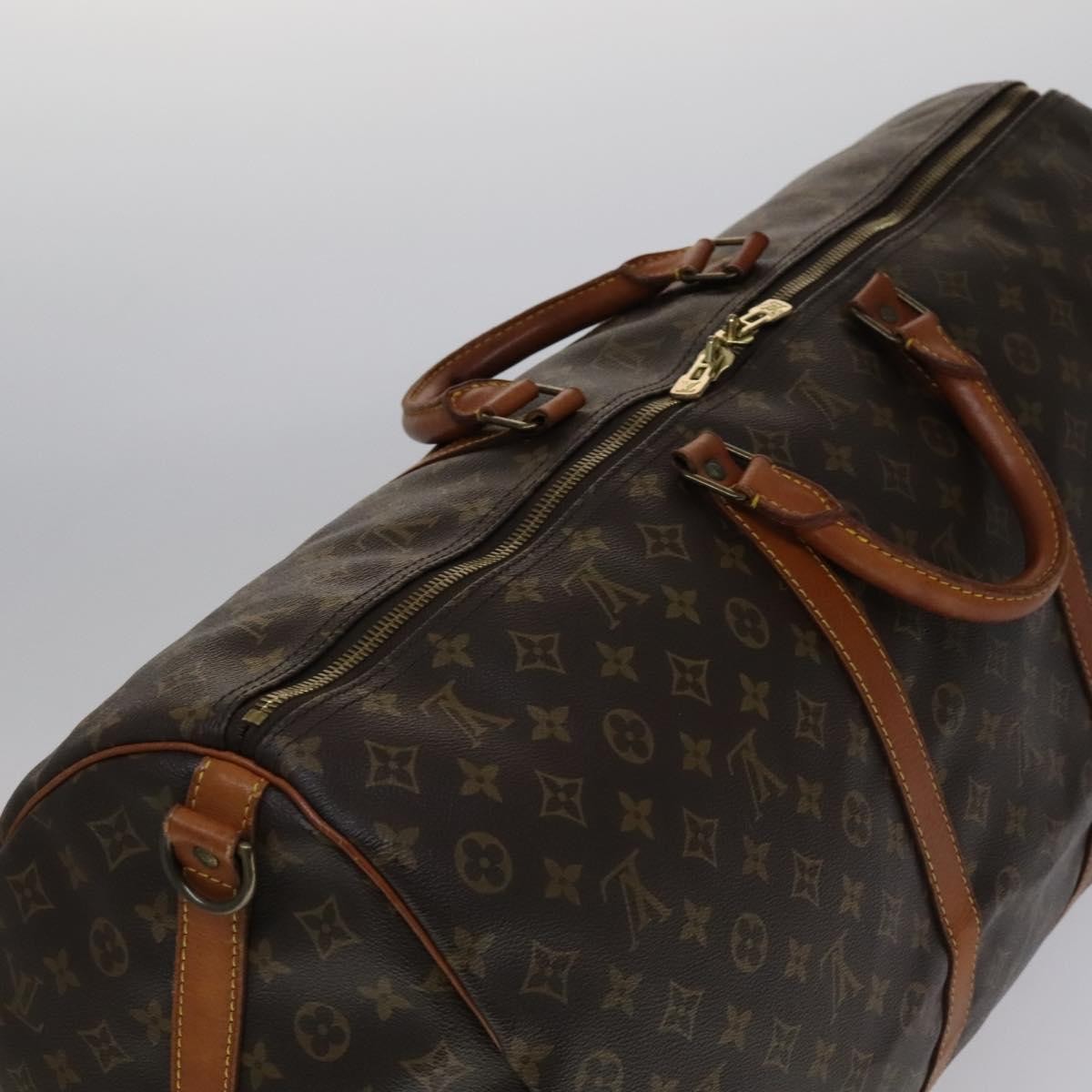 Louis Vuitton Keepall Bandouliere Bag Monogram Canvas, BROWN, CANVAS, Travel bag