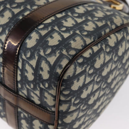 Christian Dior Vintage Trotter Boston Bag Diorissimo Canvas, NAVY, CANVAS, Handbag