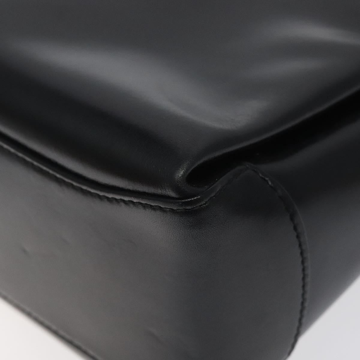 Gucci Vintage Convertible Bamboo Box Crossbody Bag Leather, BLACK, LEATHER, Crossbody bag