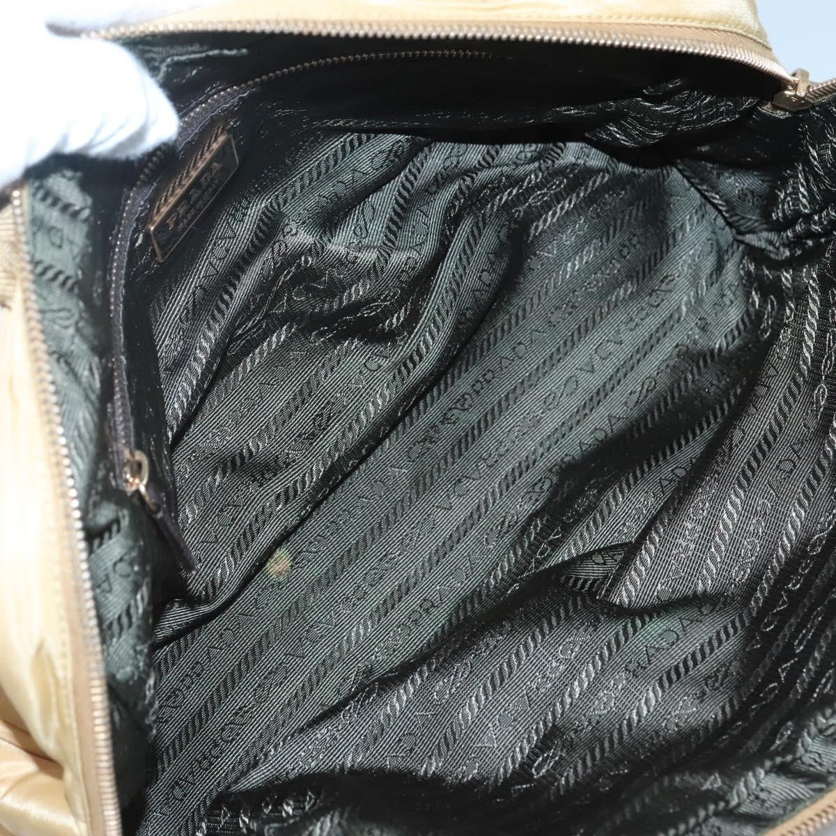 Prada Vintage Handbag Canvas, GOLD, NYLON, Handbag