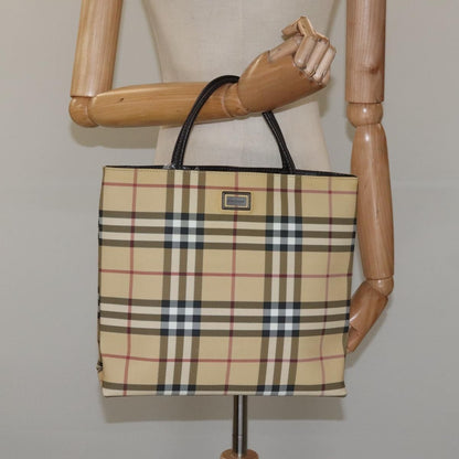 Burberry Nova Check Tote canvas check pattern, BEIGE, PVC, Tote bag