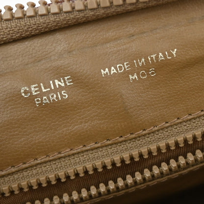 Celine Vintage Zip Wristlet Clutch Macadam Coated Canvas, BEIGE, CANVAS, Clutche & pouche
